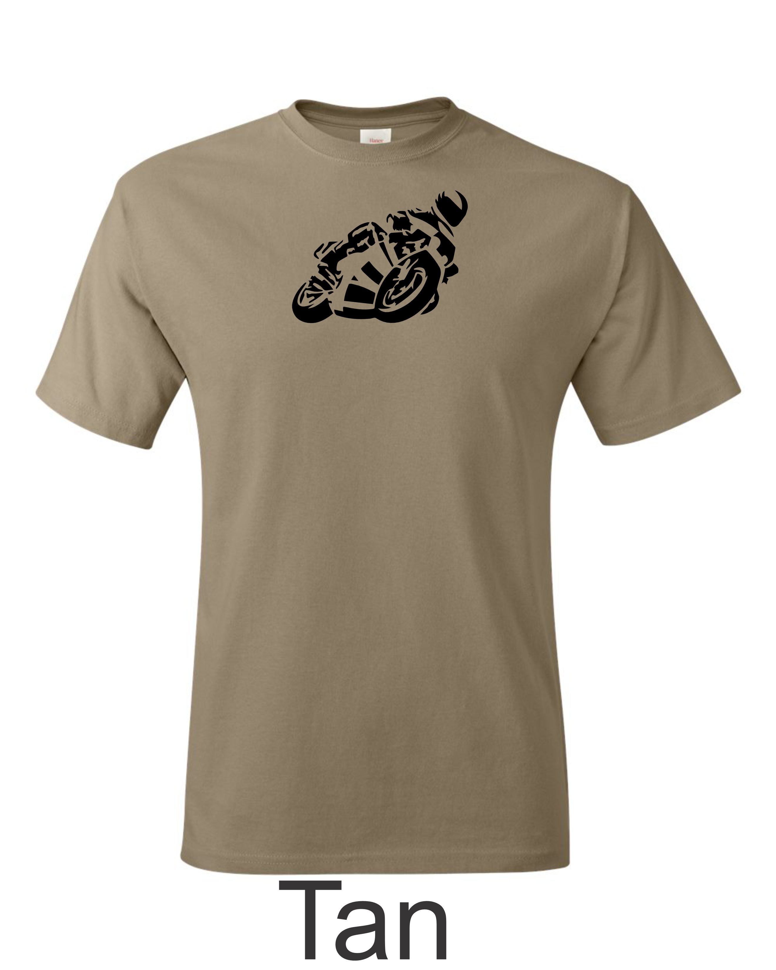 Track bike drawing printed on mens shirt. Great for the road race guy.