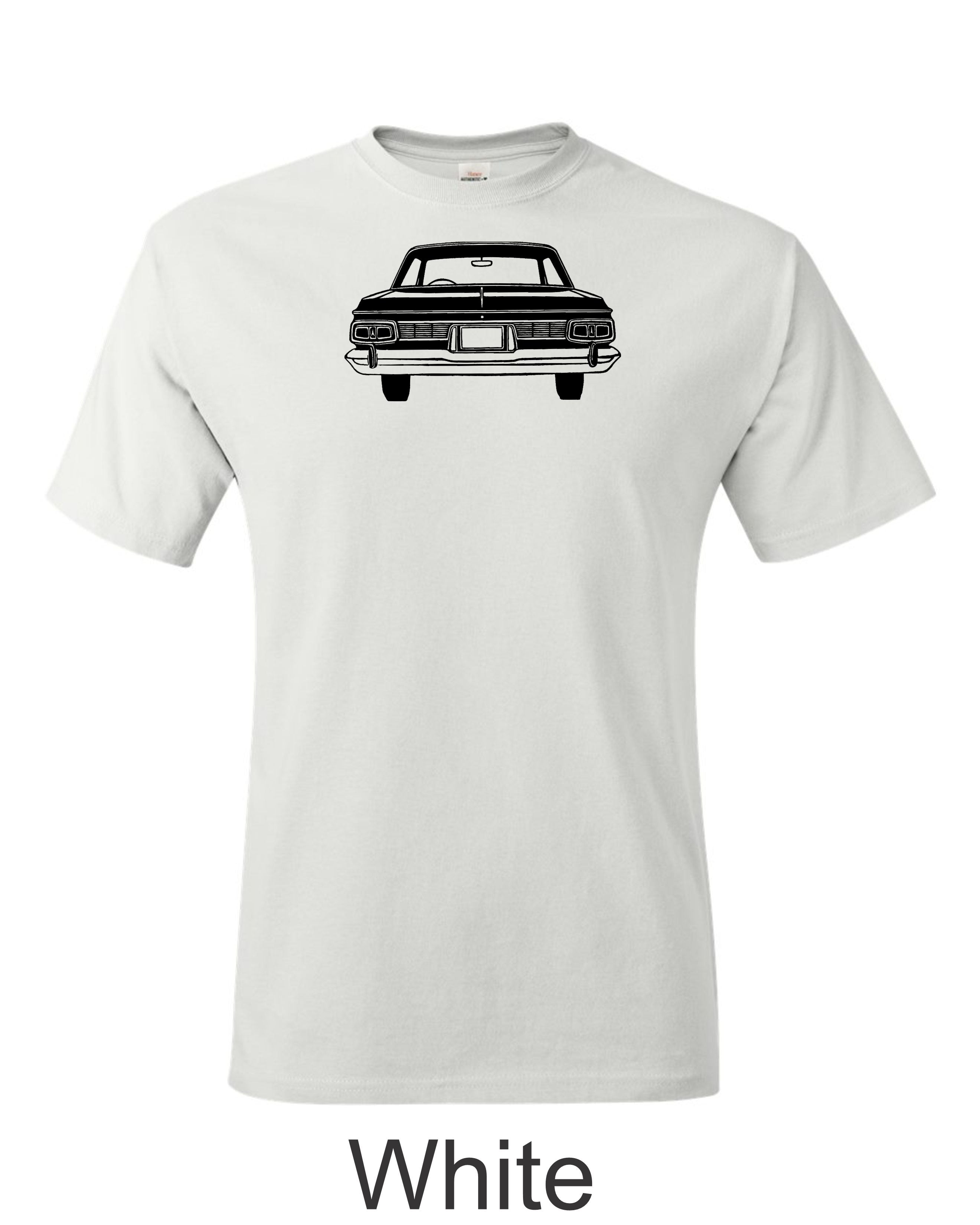 60"s Plymouth drawing printed on mens shirt. Gift of MOPAR guy. Free shipping.