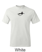 Dry Fly print on mens shirt.  Fly fishing gift. Fisherman gift.