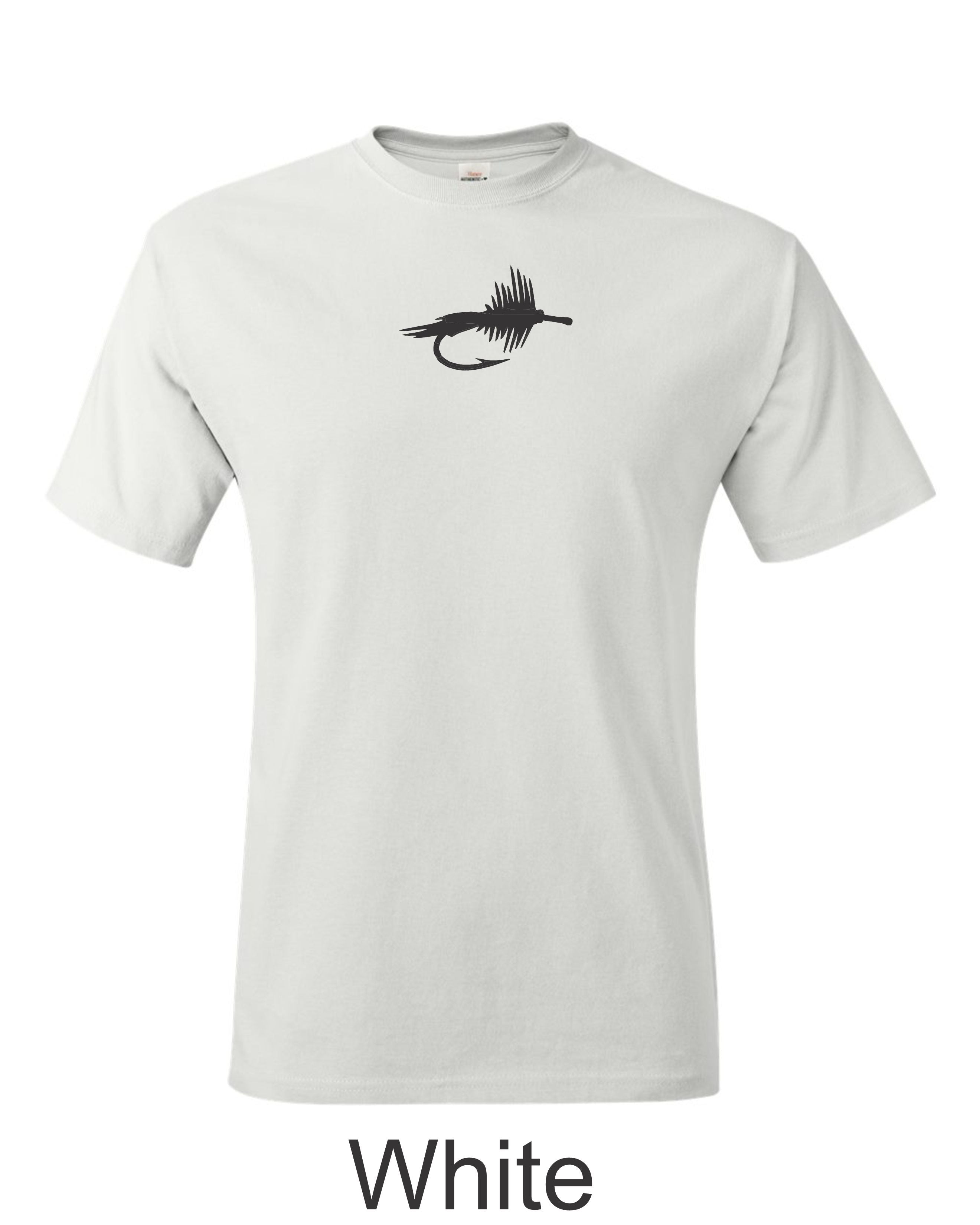 Dry Fly print on mens shirt.  Fly fishing gift. Fisherman gift.