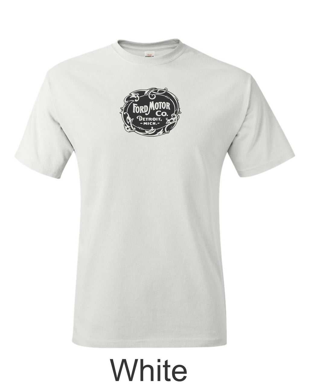 First generation Ford Emblem printed on mens shirt. Great for the Ford Guy