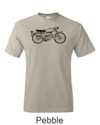 Moto Guzzi Cardellino Printed Men's T-shirt.  Great Gift for the classic motorcycle fan.  Free Shipping