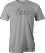 Vintage Moto Guzzi ALCE Line Drawing printed on Men's T shirt