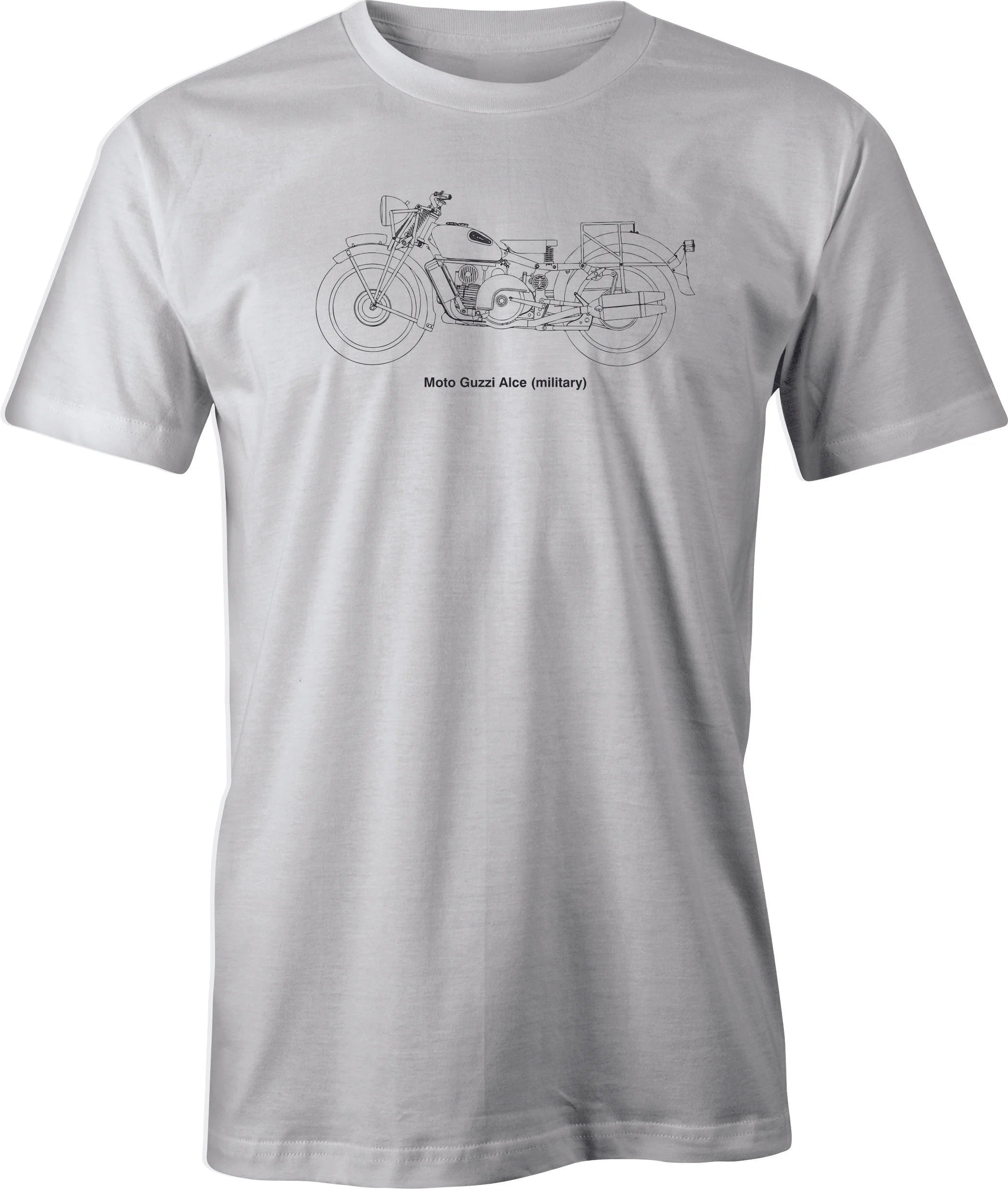 Vintage Moto Guzzi ALCE Line Drawing printed on Men's T shirt