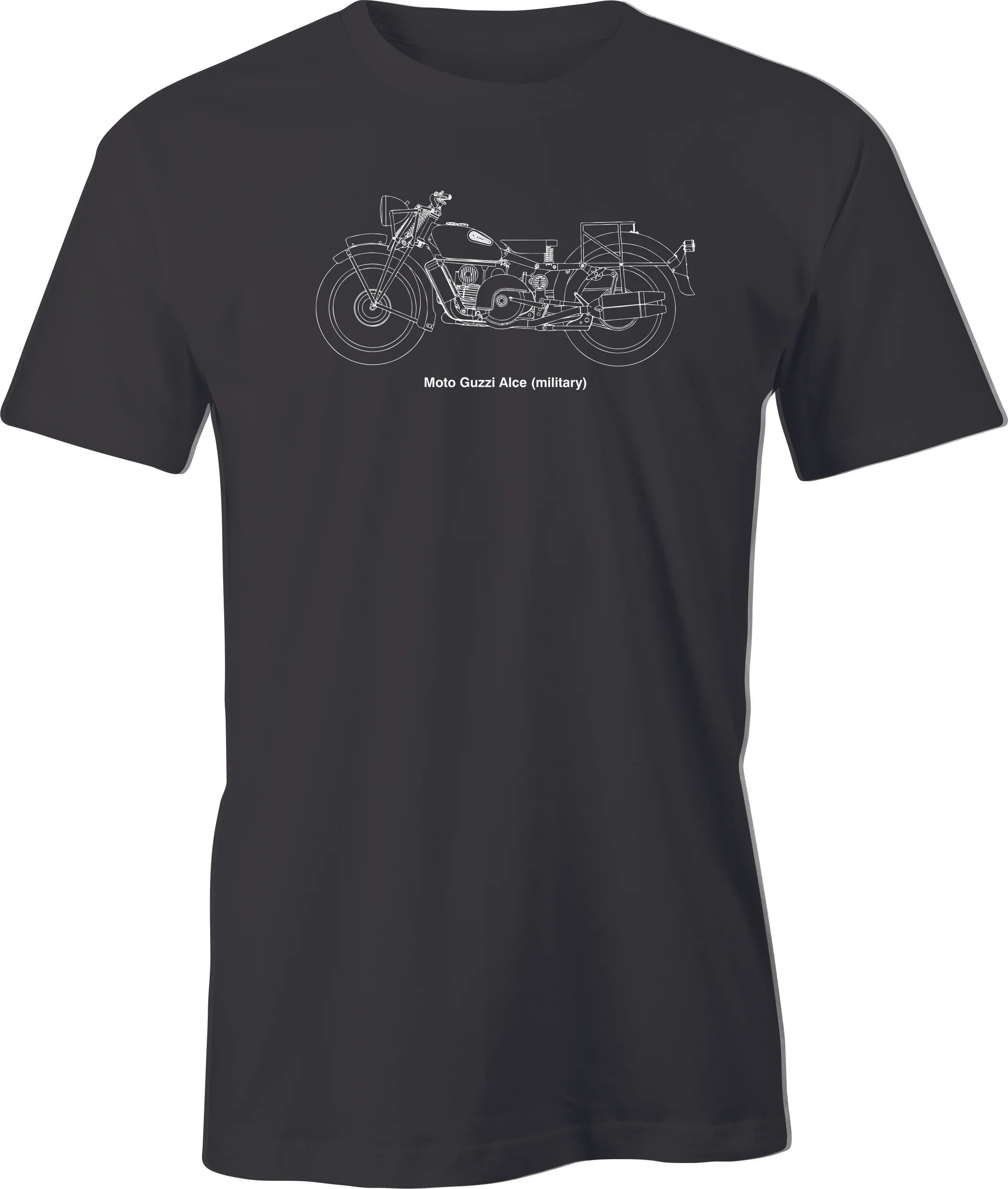 Vintage Moto Guzzi ALCE Line Drawing printed on Men's T shirt