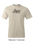 Honda CB 350 print on men's shirt. Great gift for the Honda motorcycle fan.