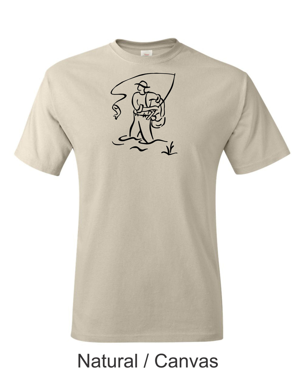 Fly Fisherman print on mens shirt. Gift for fly fisherman