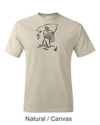 Fly Fisherman print on mens shirt. Gift for fly fisherman