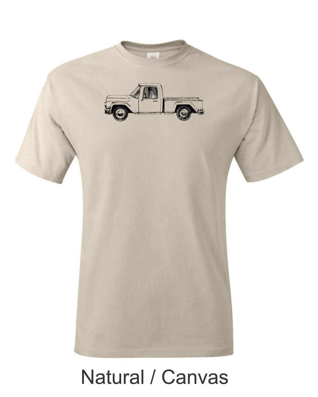 International Harvester Pickup Truck T-Shirt: Vintage Farm Truck Line Art