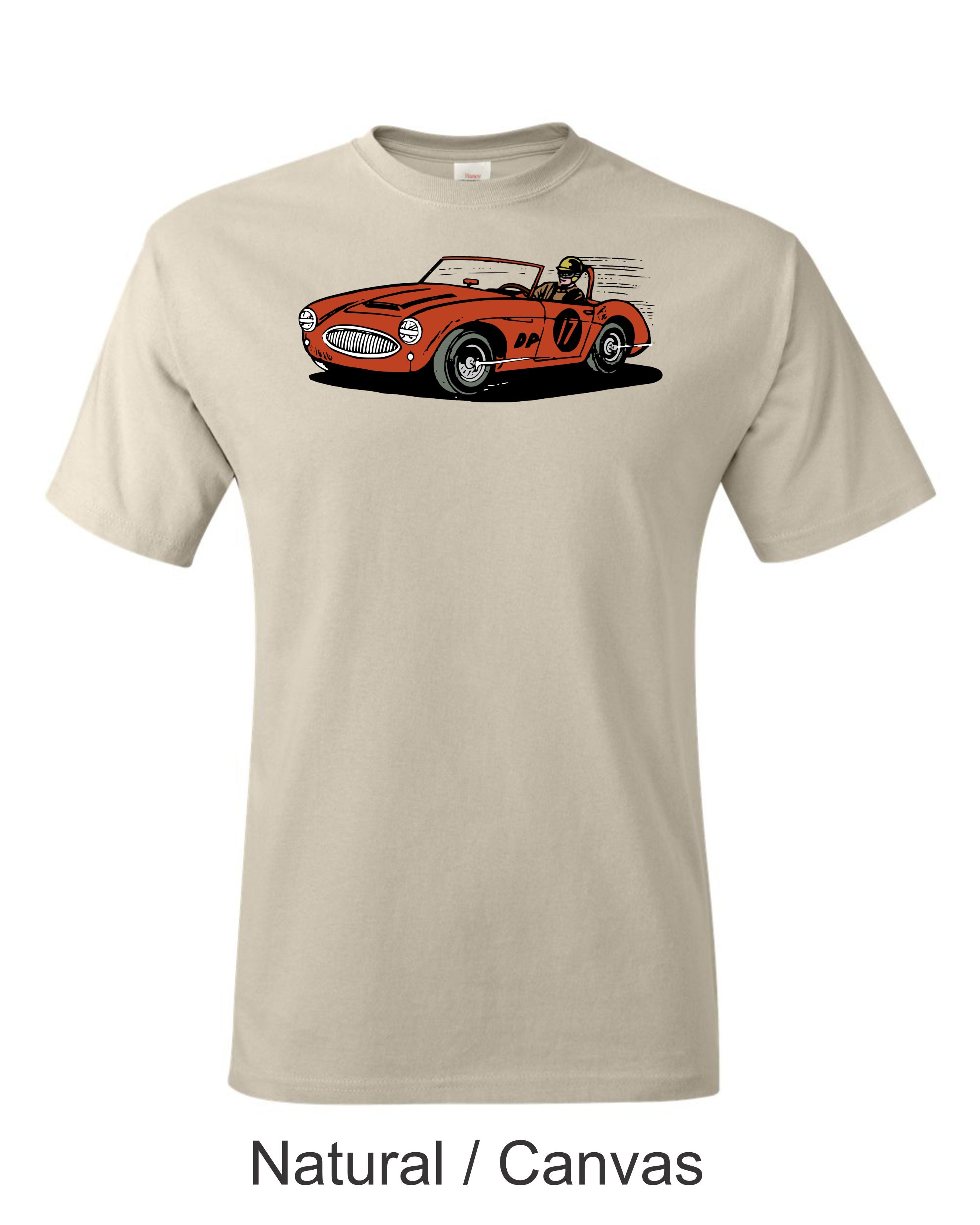 Austin Healey Racer T-Shirt, Vintage British Sports Car Fan Gift