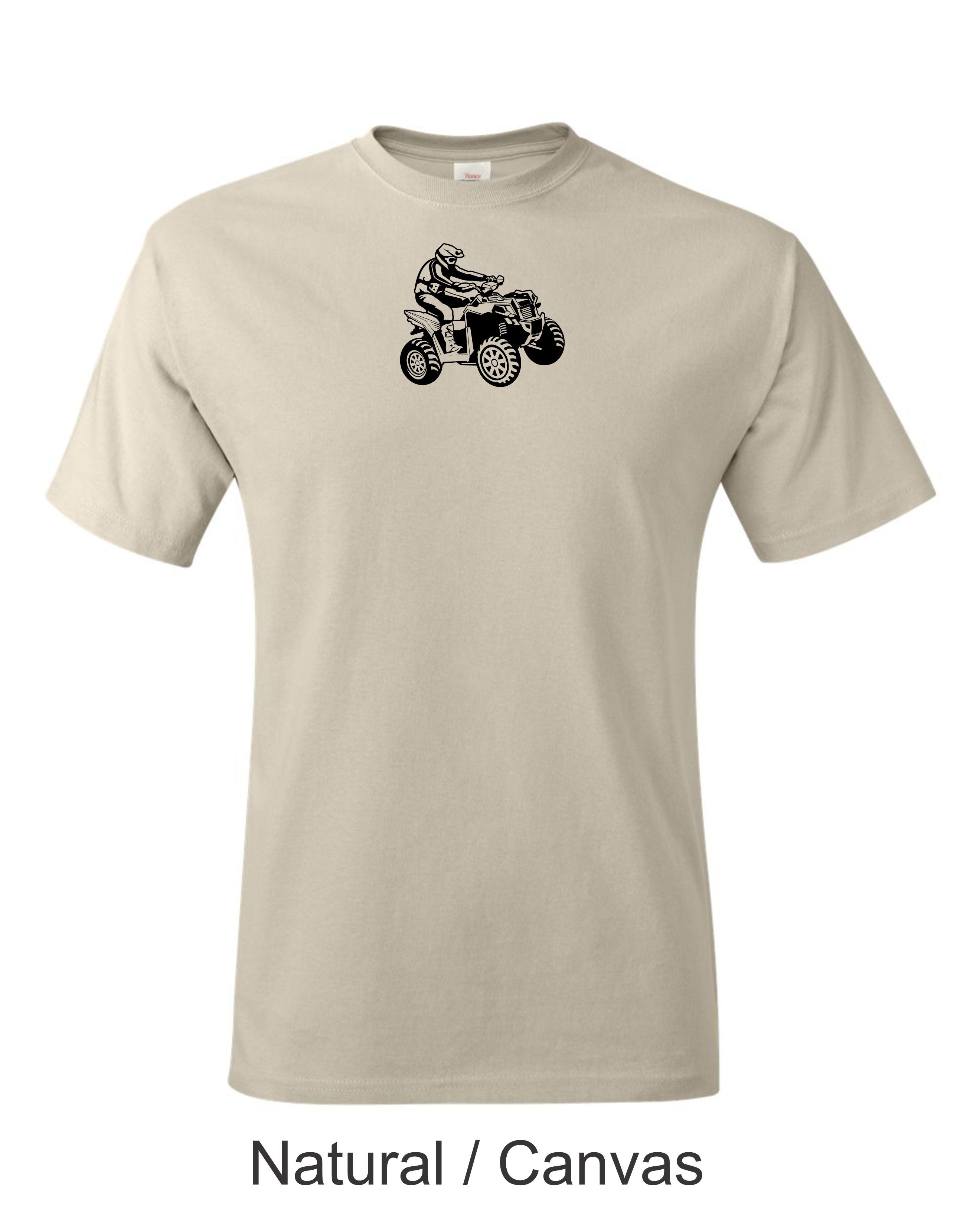 ATV Quad printed on mens shirt. Great for the ATV rider