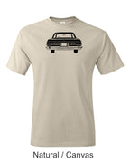 60"s Plymouth drawing printed on mens shirt. Gift of MOPAR guy. Free shipping.