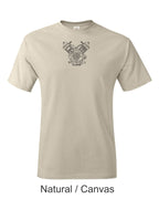 V twin Cut-a-way drawing printed on mens shirt. Great gift for the Harley fan.