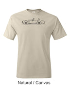 Shelby Cobra Line drawing Printed on mens shirt. Gift for the sports car guy