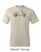 Vespa 125 Men's T-Shirt: Italian Scooter Line Drawing. gift for scooter guy
