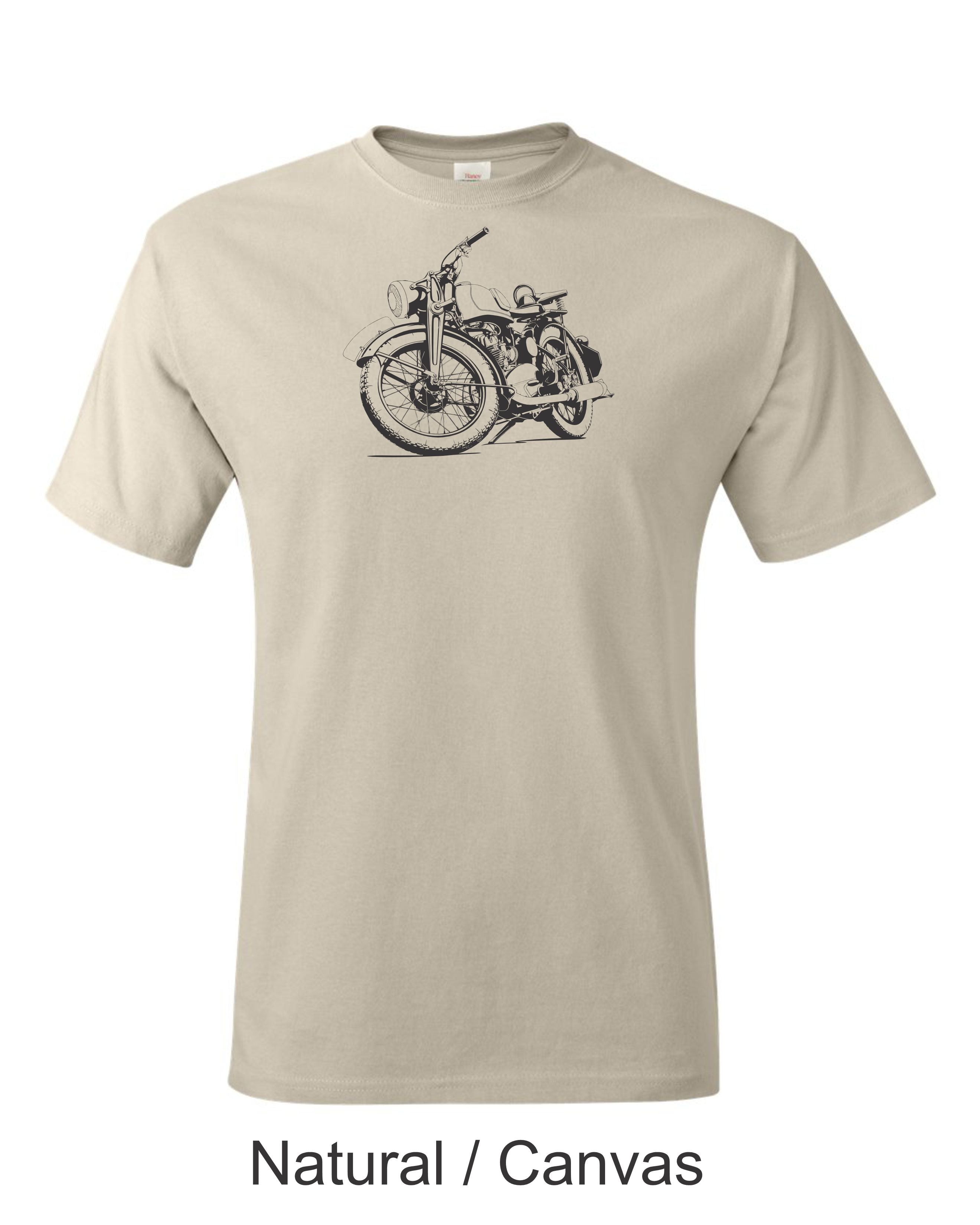 Vintage English Bike printed on mens shirt. Great gift for classic bike guy.