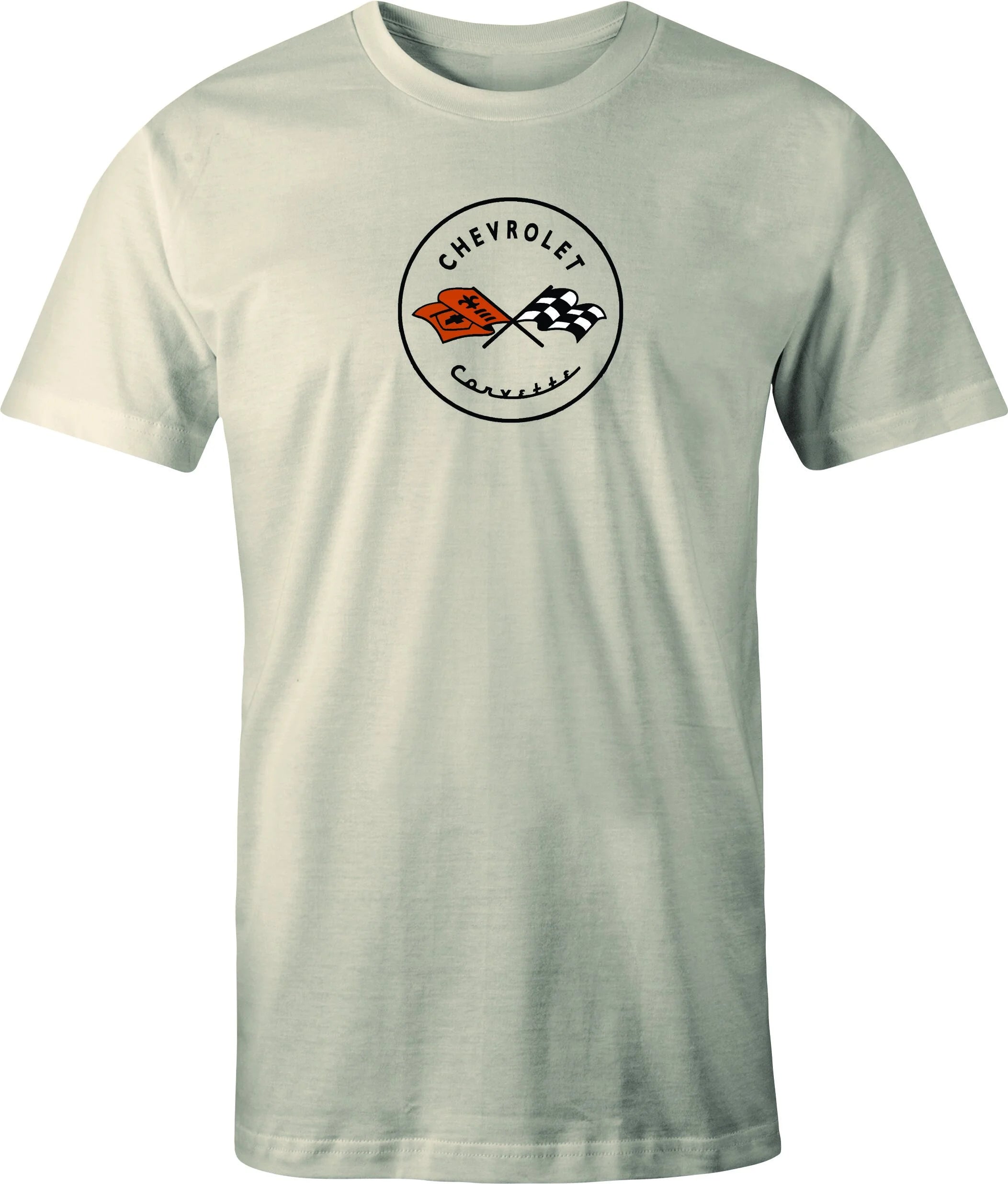 C 1 Corvette Color Logo printed on Men's T shirt.  Free Shipping.