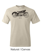 BMW R 50 motorcycle Drawing printed on mens shirt. Great gift for the motorcycle Guy.