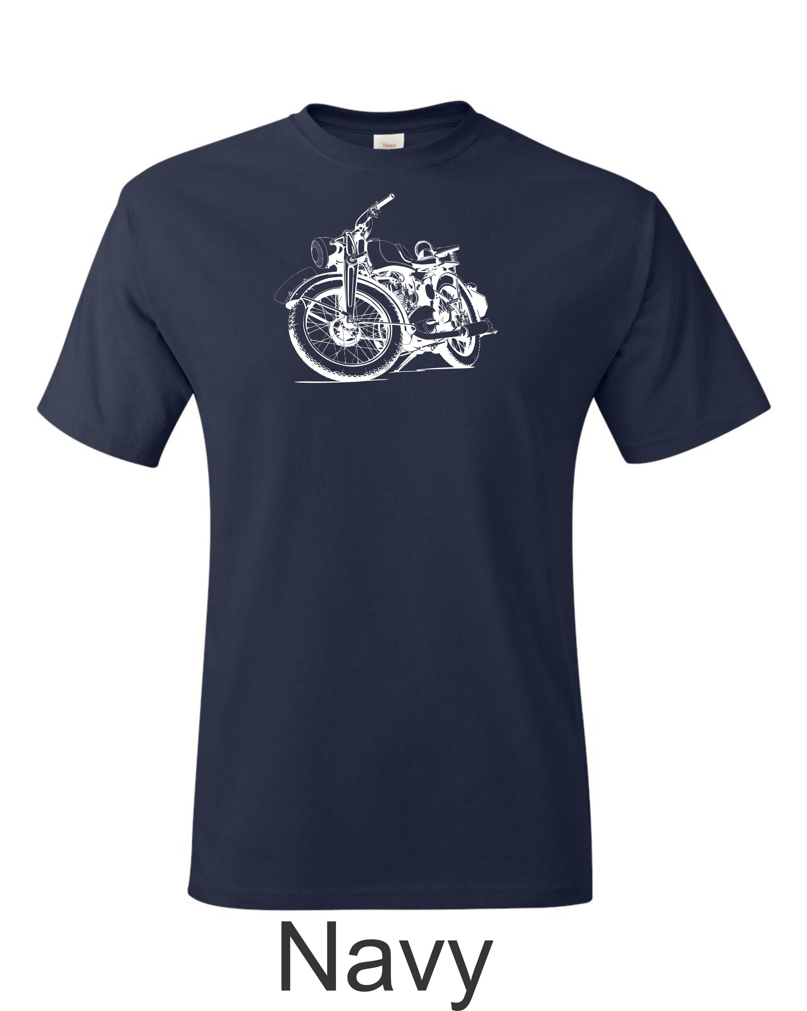 Vintage English Bike printed on mens shirt. Great gift for classic bike guy.