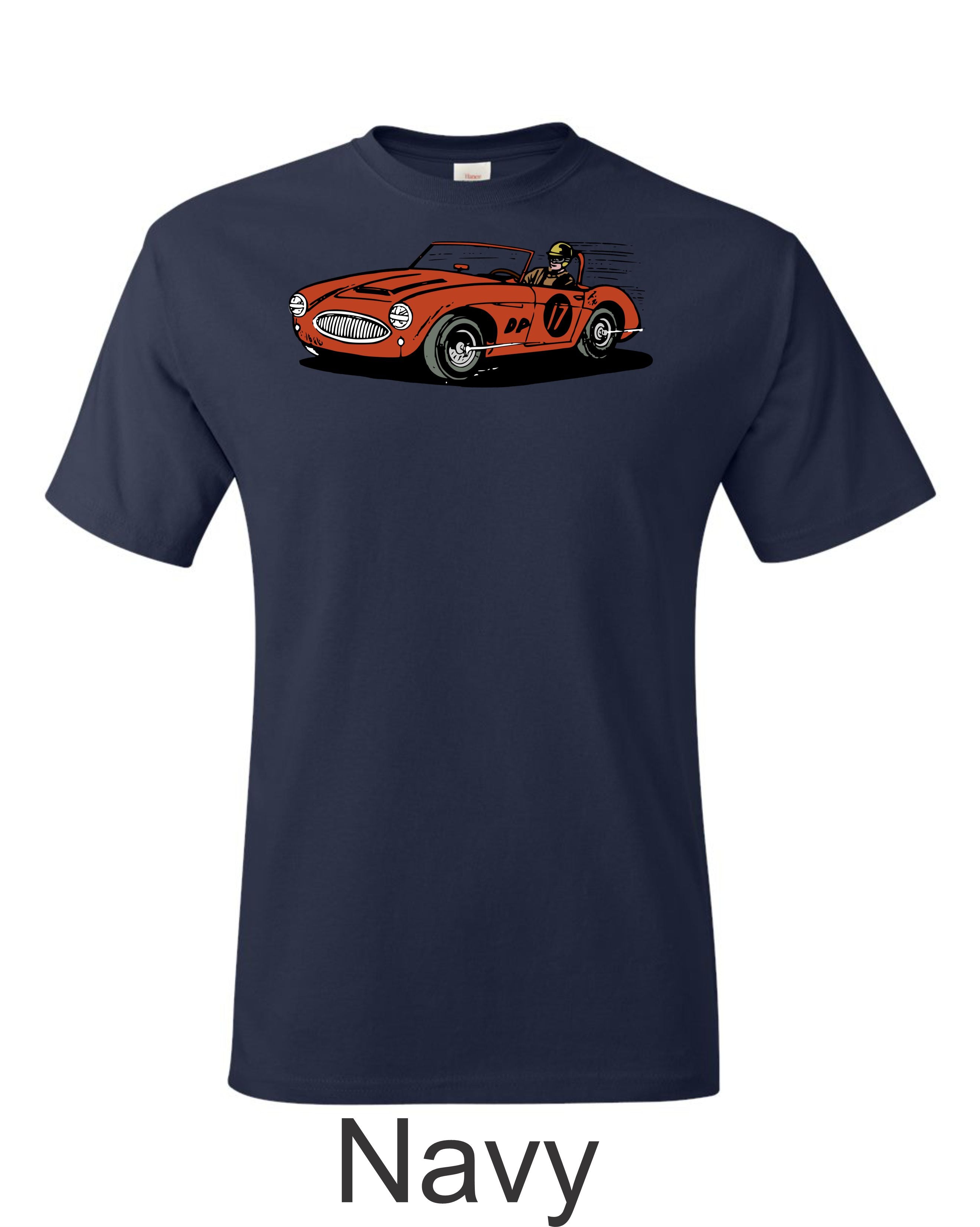 Austin Healey Racer T-Shirt, Vintage British Sports Car Fan Gift
