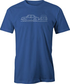 VW Notchback Type 3 drawing Printed on Men's shirt.  Free Shipping.