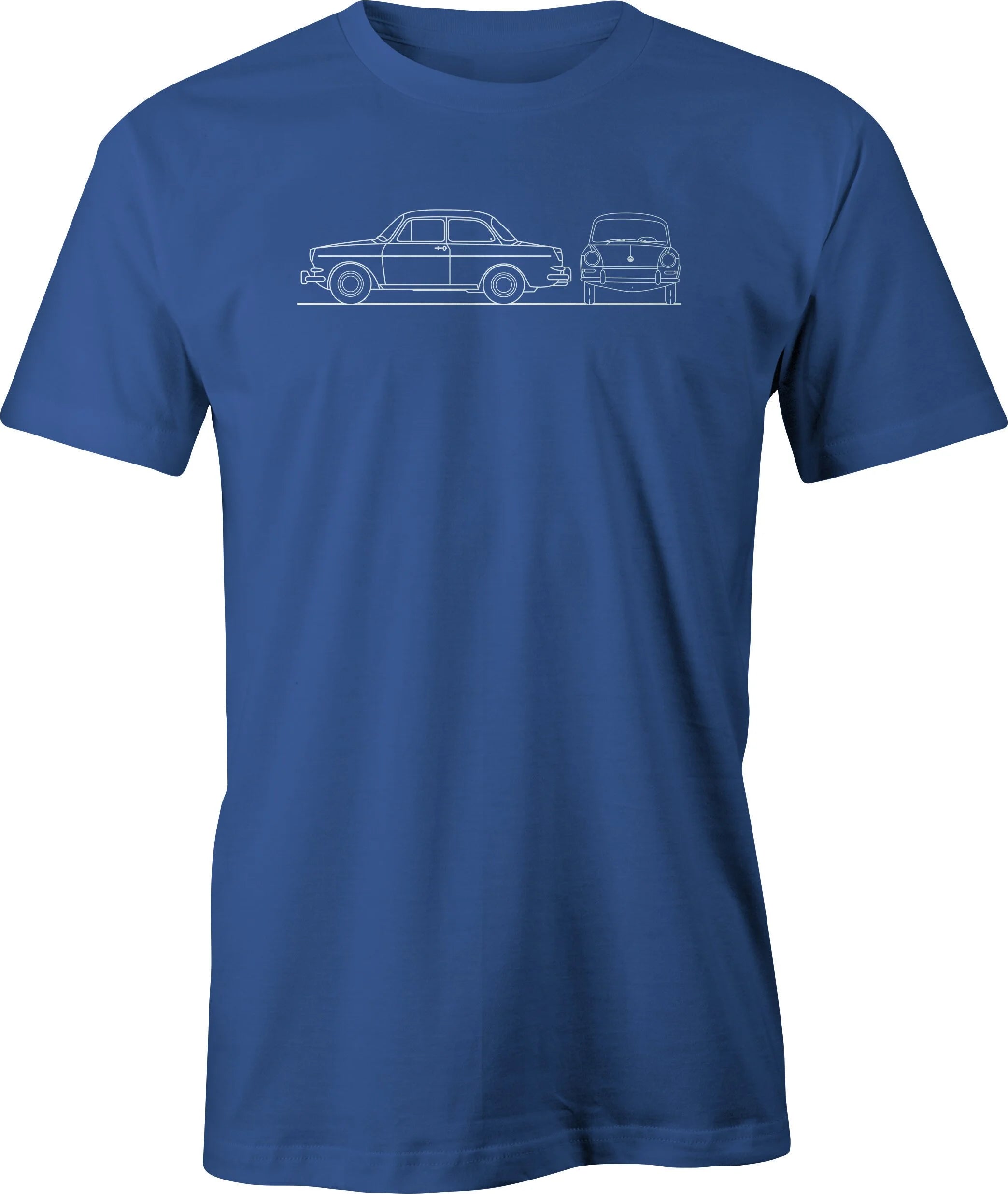 VW Notchback Type 3 drawing Printed on Men's shirt.  Free Shipping.