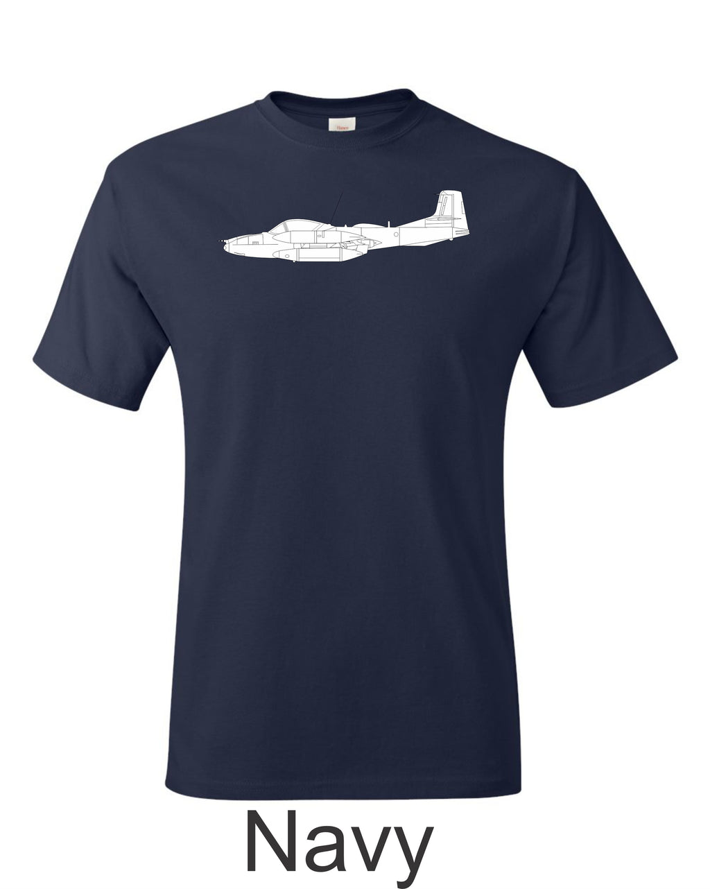 Cessna A37 Dragonfly drawing printed on men's shirt. Free Shipping.