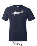 Cessna L 19 / O-1 Bird dog drawing printed on men's shirt. Free Shipping.