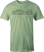 VW Notchback Type 3 drawing Printed on Men's shirt.  Free Shipping.