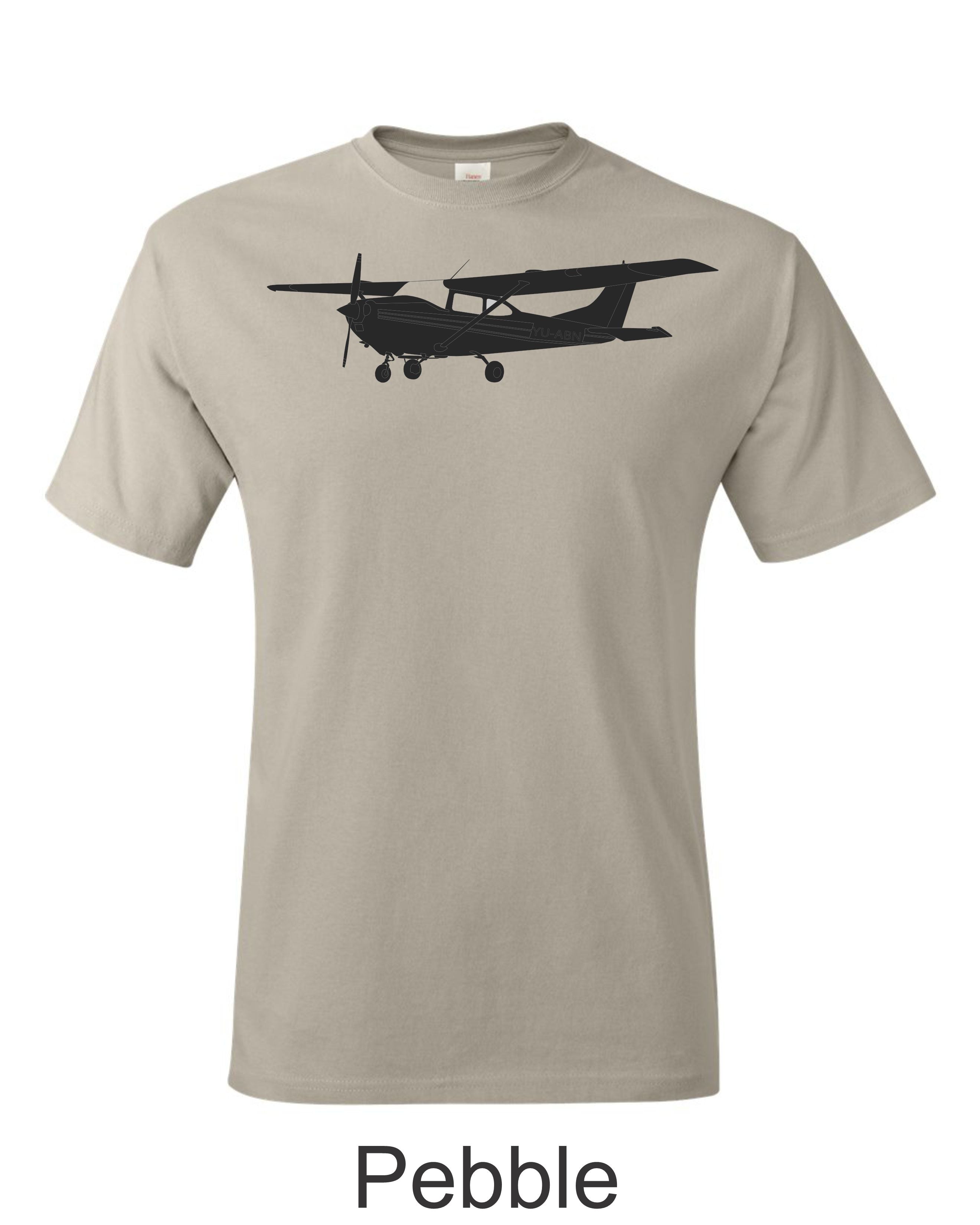 Cessna 172 Drawing printed on men's shirt.  Free Shipping.