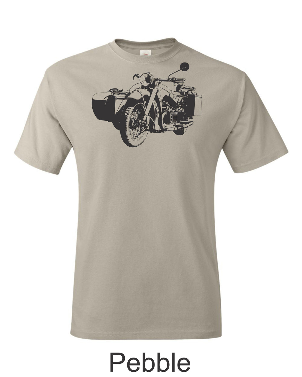 BMW R 75 Sidecar Motorcycle drawing printed on mens shirt. Great gift for the BMW guy.