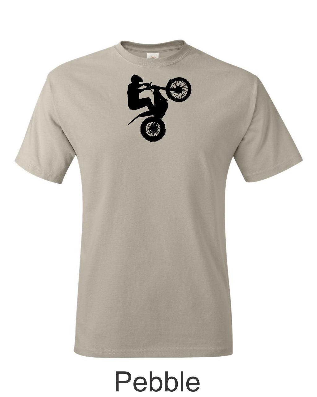 Trials Rider drawing printed on mens shirt.  Gift for Trials Bike rider