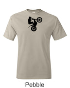 Trials Rider drawing printed on mens shirt.  Gift for Trials Bike rider