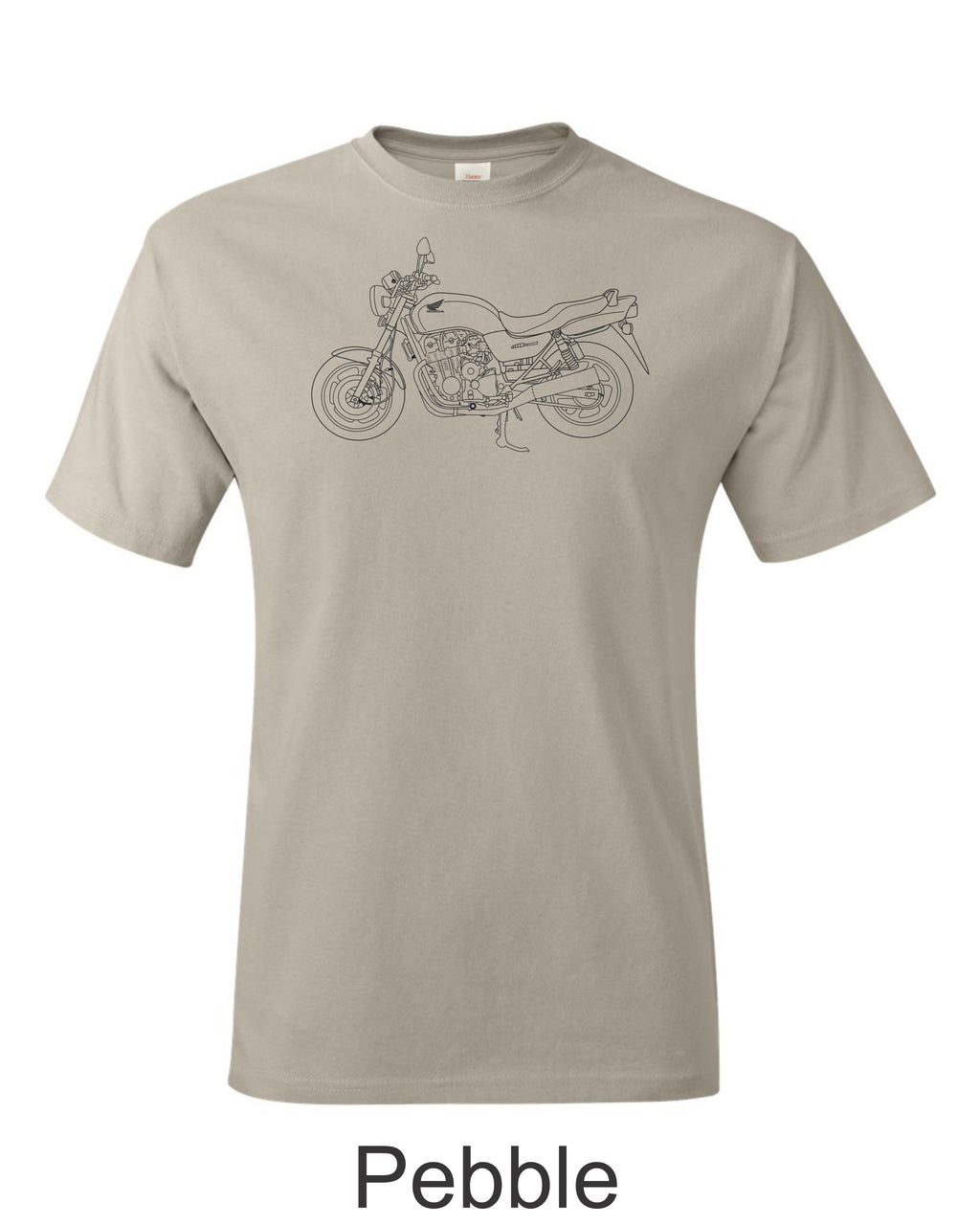 Honda Nighthawk CB series printed on mens shirt. Great gift for the Honda street bike guy.
