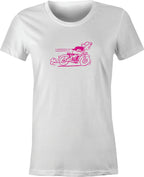 Speedy Girl 40's Line Art printed on T shirt