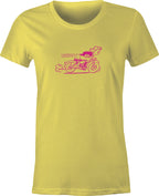 Speedy Girl 40's Line Art printed on T shirt