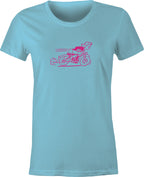 Speedy Girl 40's Line Art printed on T shirt