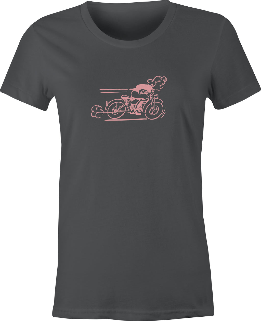 Speedy Girl 40's Line Art printed on T shirt