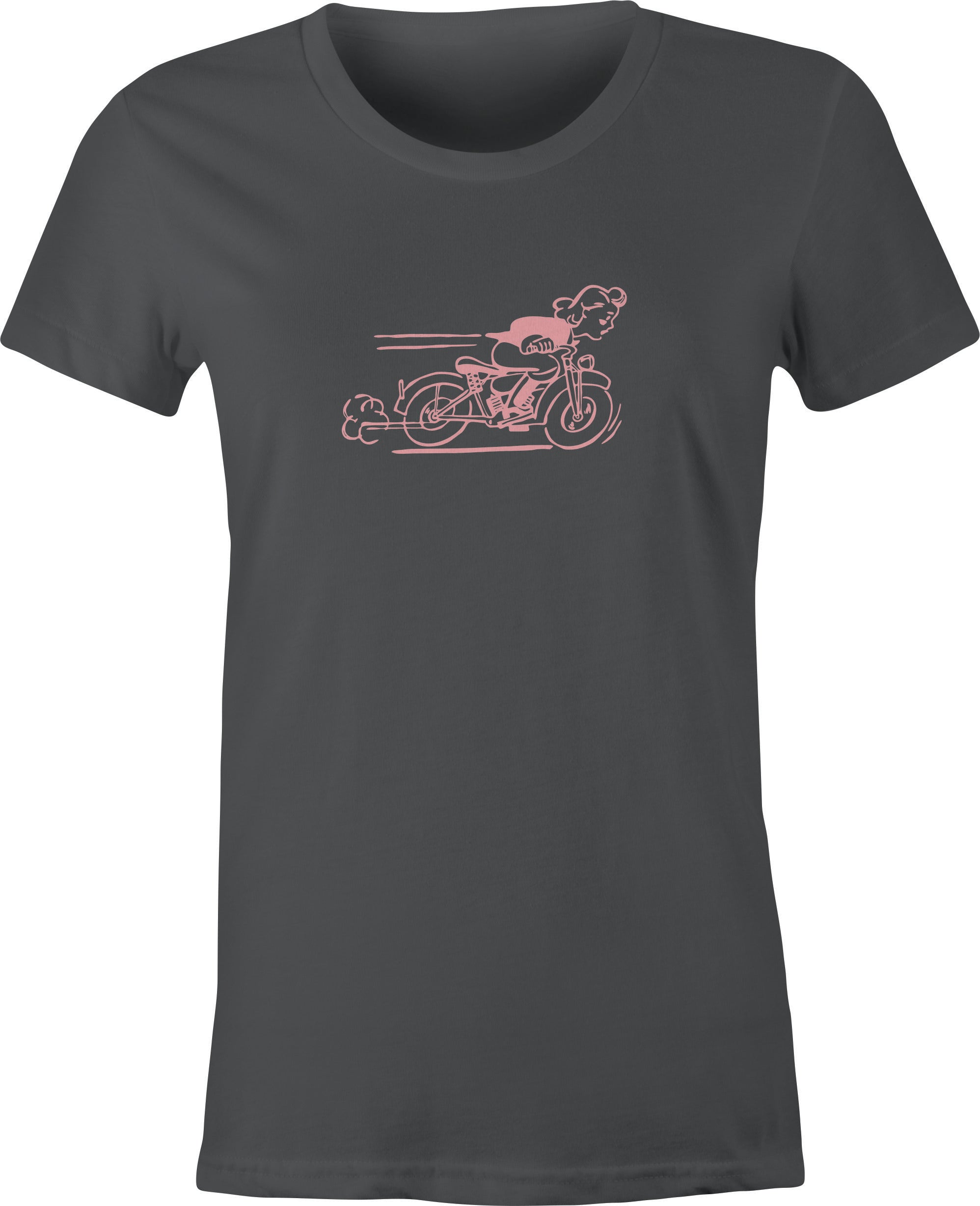 Speedy Girl 40's Line Art printed on T shirt