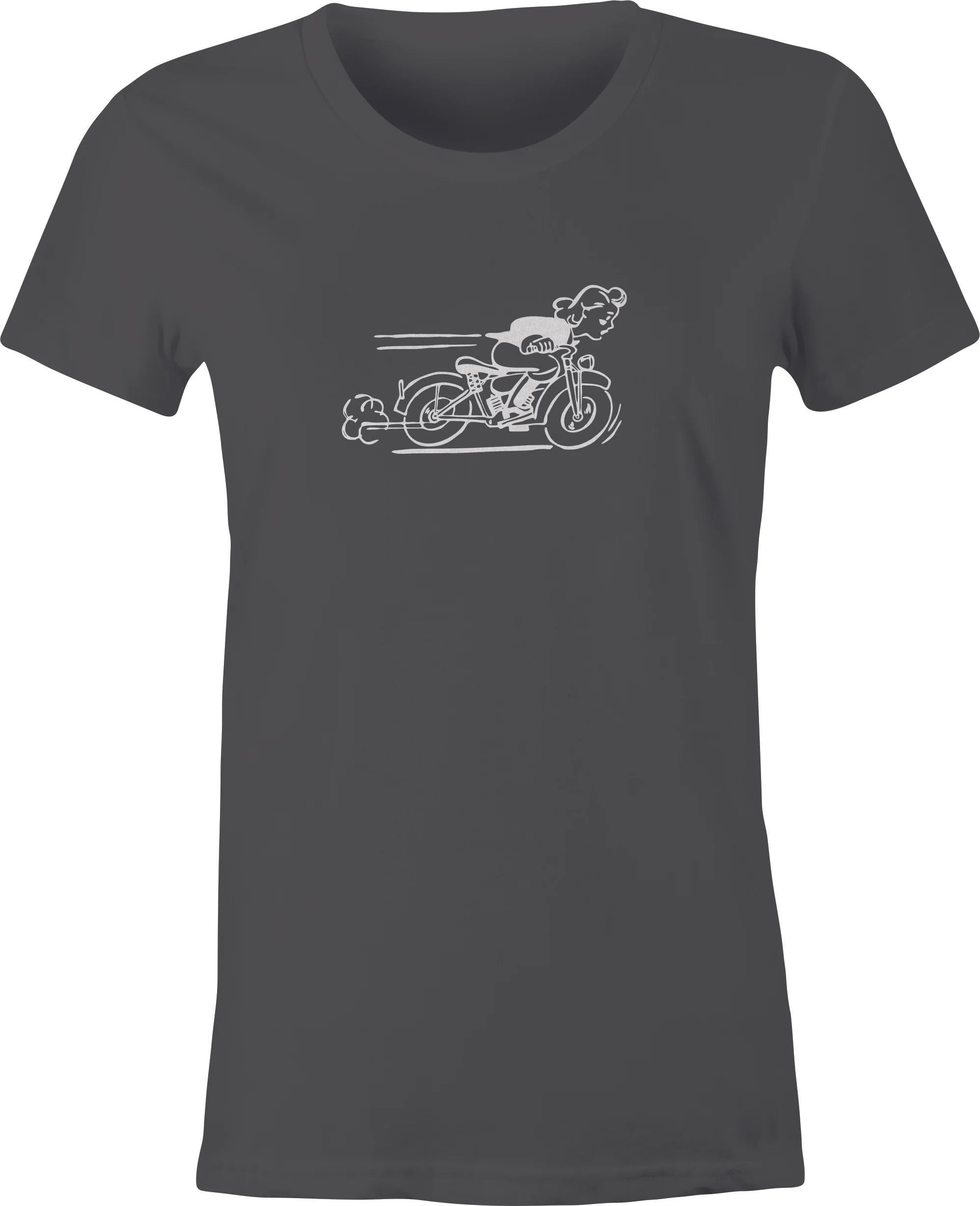 Speedy Girl 40's Line Art printed on T shirt