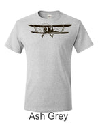 Stearman Drawing printed on men's shirt. Free shipping