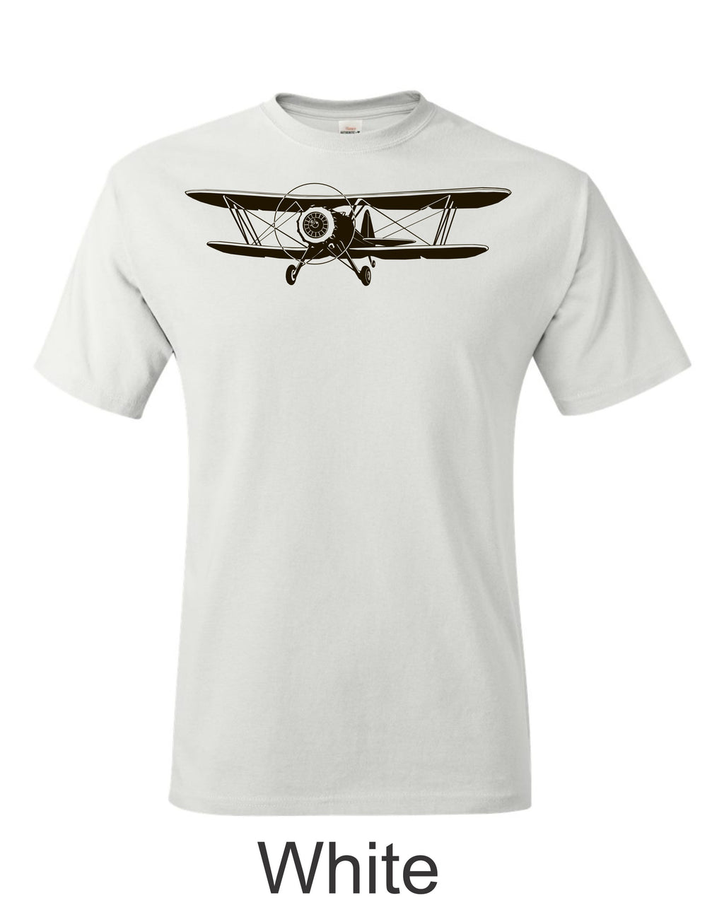 Stearman Drawing printed on men's shirt. Free shipping
