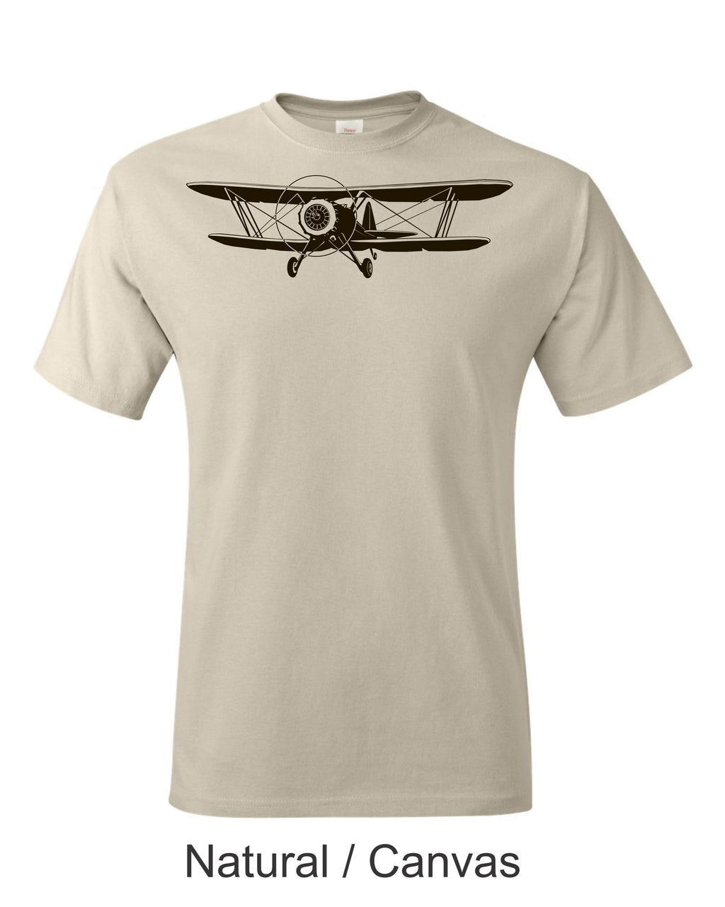 Stearman Drawing printed on men's shirt. Free shipping