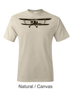 Stearman Drawing printed on men's shirt. Free shipping