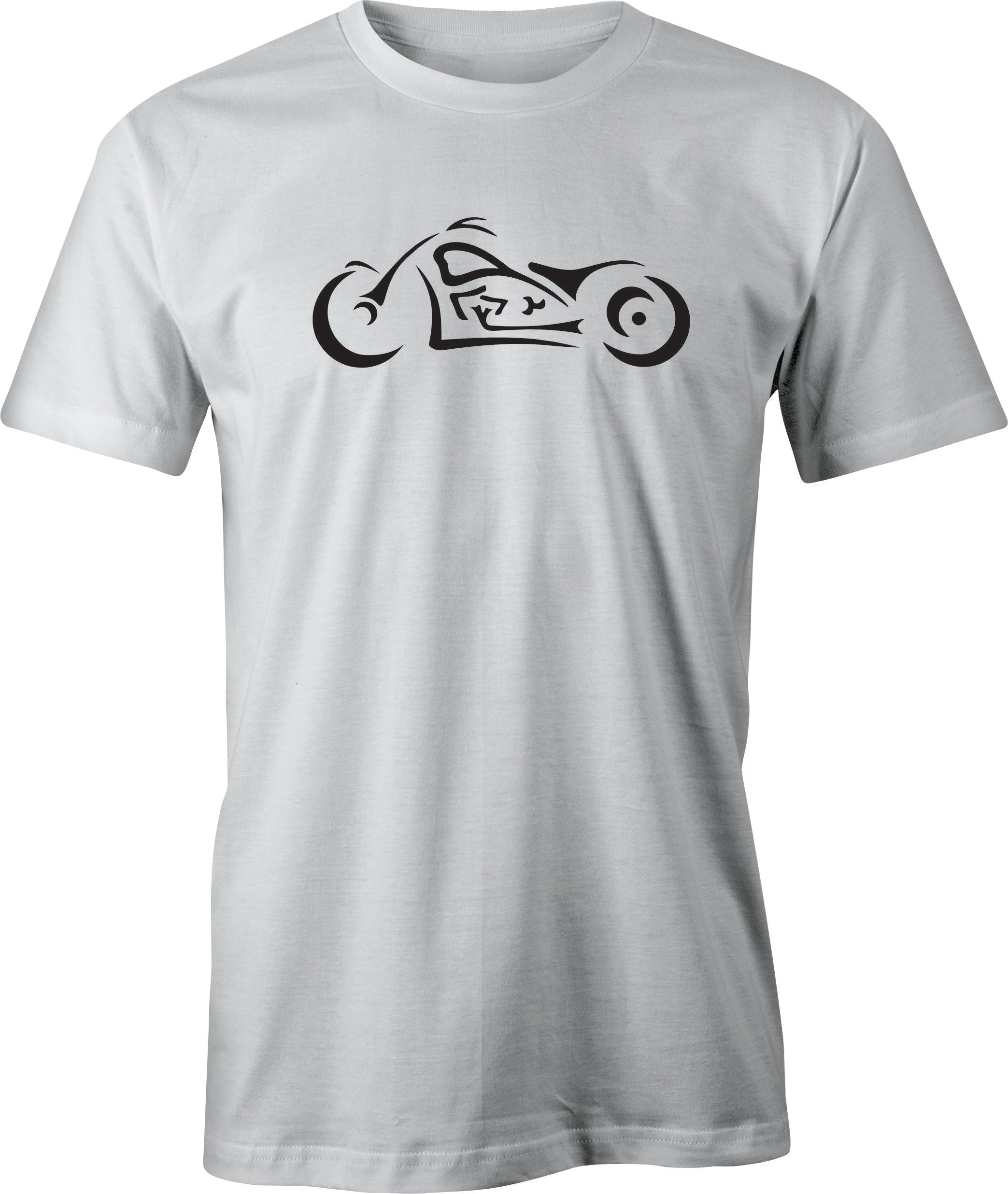 Stylized Chopper Drawing printed on Men's T shirt