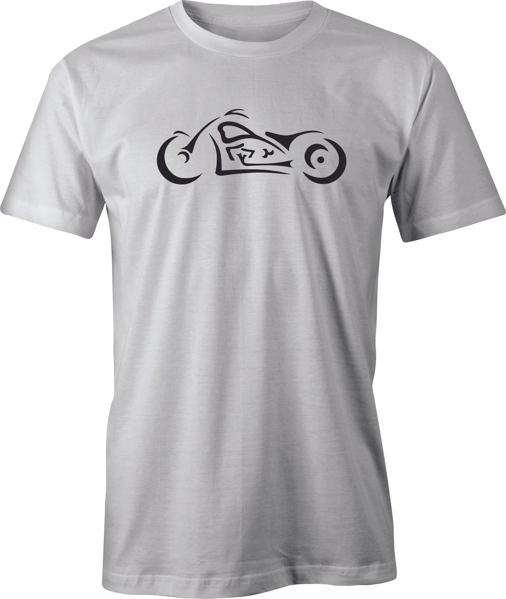 Stylized Chopper Drawing printed on Men's T shirt