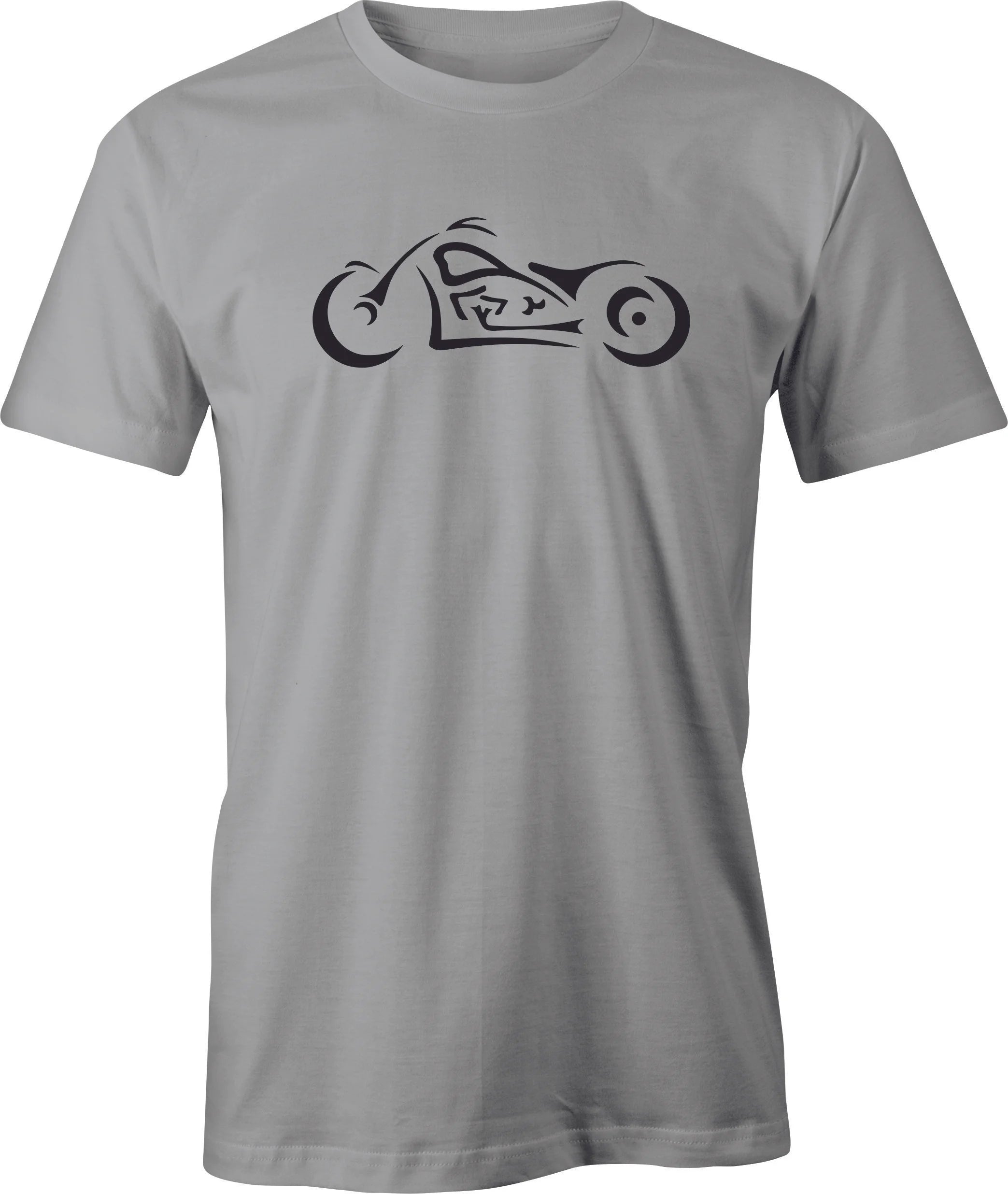 Stylized Chopper Drawing printed on Men's T shirt