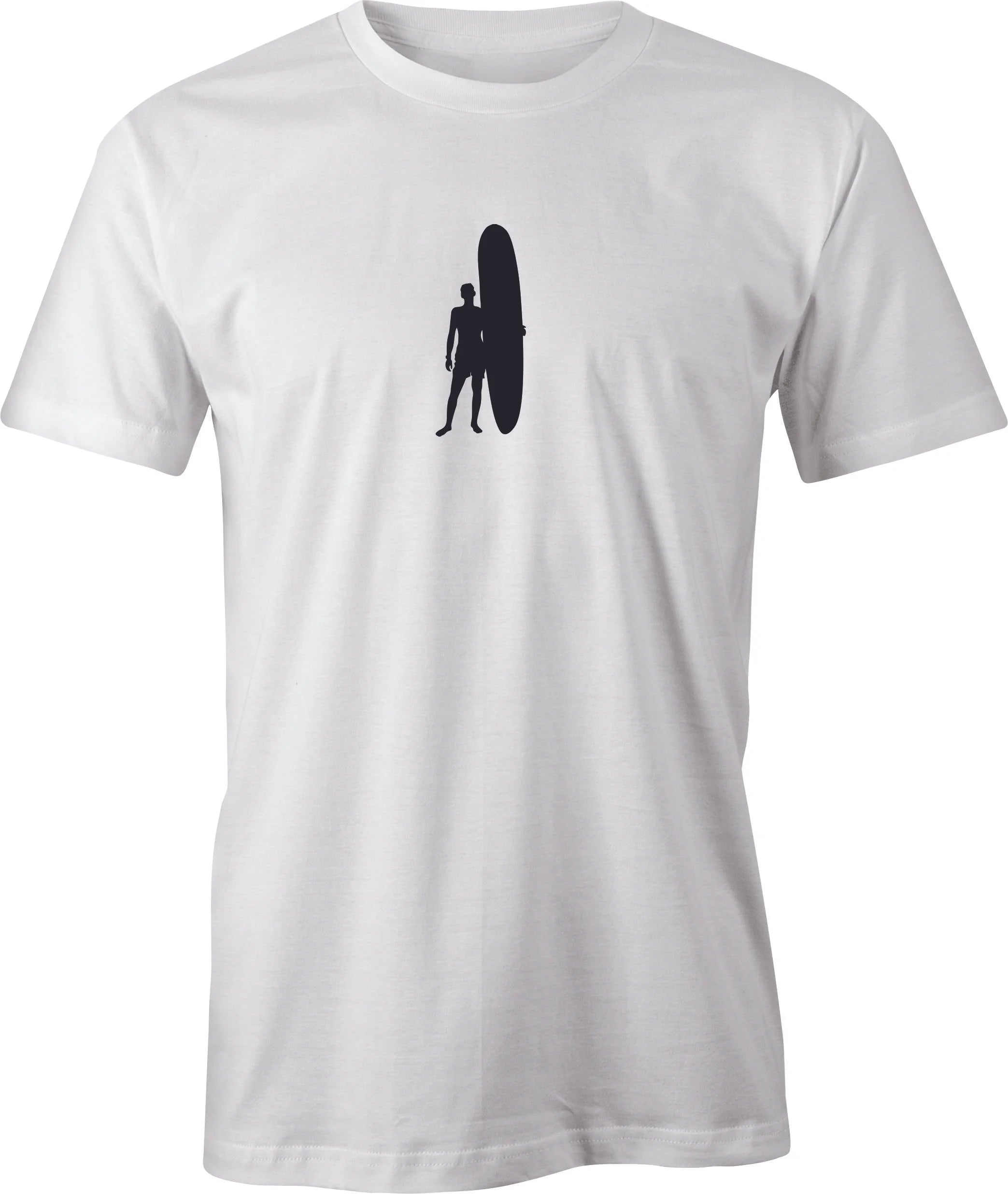 Longboard Surfer drawing printed on Men's T shirt