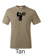 Trials Rider drawing printed on mens shirt.  Gift for Trials Bike rider