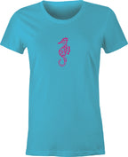 Sea Horse Tattoo Art printed on T shirt